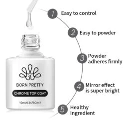 BORN PRETTY Chrome Top Coat 10ml -Born Pretty Salon 56095 ZI 7