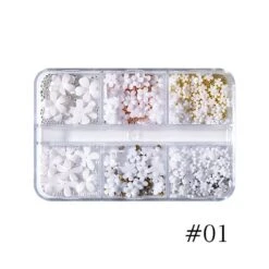 6 Grids Flowers 3D Nail Decoration 25 6 Grids Flowers 3D Nail Decoration -Born Pretty Salon 56320 SX 1