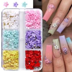 6 Grids Flowers 3D Nail Decoration 17 6 Grids Flowers 3D Nail Decoration -Born Pretty Salon 56320 ZI 2
