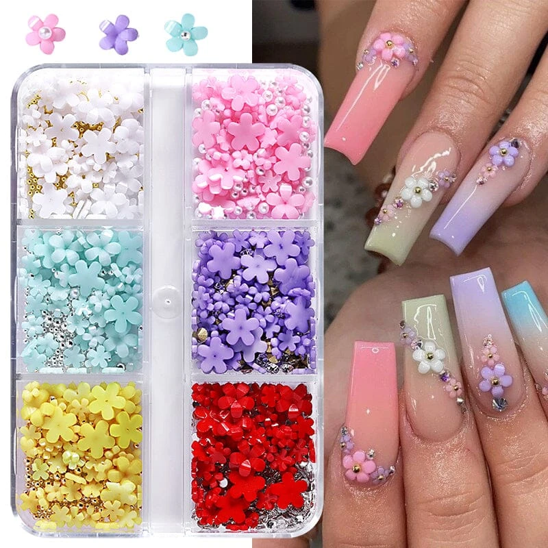 6 Grids Flowers 3D Nail Decoration 3 6 Grids Flowers 3D Nail Decoration - Image 3