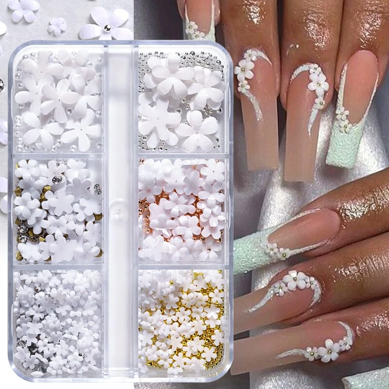 6 Grids Flowers 3D Nail Decoration 5 6 Grids Flowers 3D Nail Decoration - Image 5