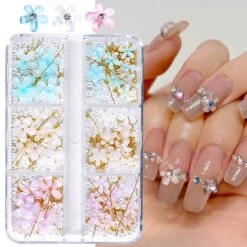 6 Grids Flowers 3D Nail Decoration 21 6 Grids Flowers 3D Nail Decoration -Born Pretty Salon 56320 ZI 6