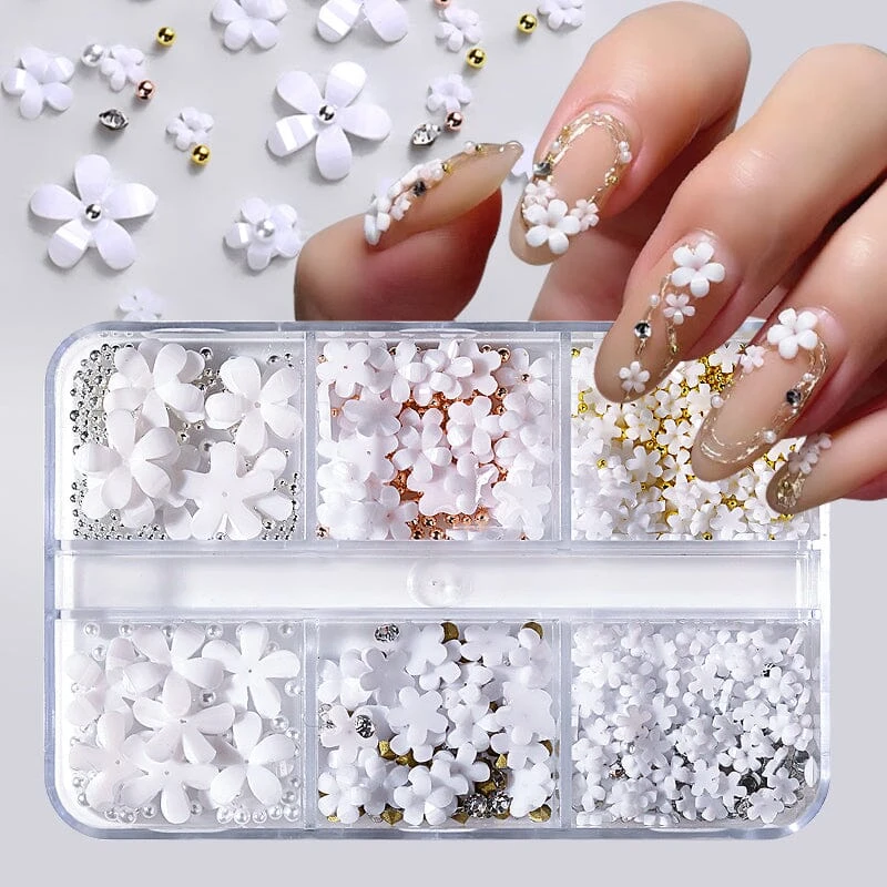 6 Grids Flowers 3D Nail Decoration 9 6 Grids Flowers 3D Nail Decoration - Image 9