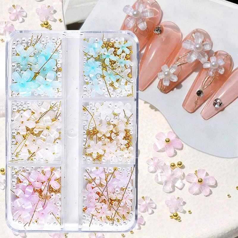 6 Grids Flowers 3D Nail Decoration 10 6 Grids Flowers 3D Nail Decoration - Image 10