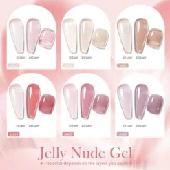 Jelly Nude Gel Polish 10ml (JN01-JN50) -Born Pretty Salon 56347 LS 4 1