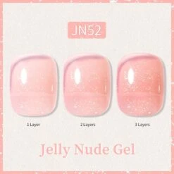 Glitter Nude Pink Jelly Nude Gel 10ml (JN51-JN74) -Born Pretty Salon 56347 57851 SXA 52