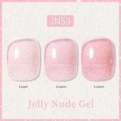 Glitter Nude Pink Jelly Nude Gel 10ml (JN51-JN74) -Born Pretty Salon 56347 57851 SXA 53