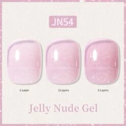 Glitter Nude Pink Jelly Nude Gel 10ml (JN51-JN74) -Born Pretty Salon 56347 57851 SXA 54