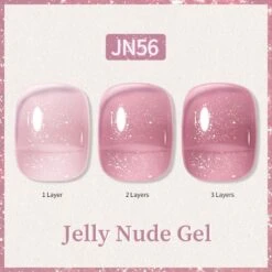 Glitter Nude Pink Jelly Nude Gel 10ml (JN51-JN74) -Born Pretty Salon 56347 57851 SXA 56