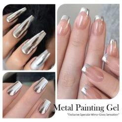 Super Shine Silver Metal Painting Gel -Born Pretty Salon 56536 ZI3 3