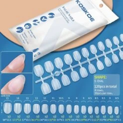 120pcs Full Cover Matte Soft Gel Tips False Nails -Born Pretty Salon 56564 SX 1