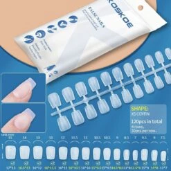 120pcs Short Coffin Matte Soft Gel Tips False Nails 03