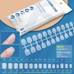 120pcs Short Square Round Matte Soft Gel Tips False Nails 04