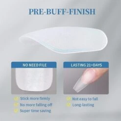 120pcs Coffin Matte Soft Gel Tips False Nails 09 -Born Pretty Salon 56564 ZI 2 4