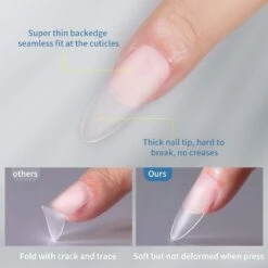 120pcs Short Almond Matte Soft Gel Tips False Nails 06 -Born Pretty Salon 56564 ZI 5 10