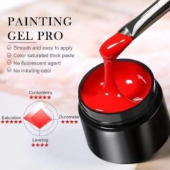 Black PRO Painting Nail Gel 5ml PN01 -Born Pretty Salon 57264 AZHUTU 3 8