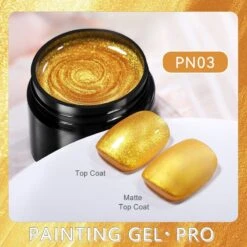 Gold PRO Painting Nail Gel 5ml PN03 -Born Pretty Salon 57264 SXA 3 1