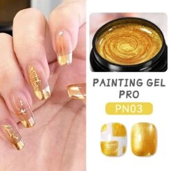 Gold PRO Painting Nail Gel 5ml PN03 -Born Pretty Salon 57264 SXB 3