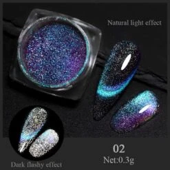 No Brand Silver Moon Cat Magnetic Nail Powder -Born Pretty Salon 57325 SXA 2