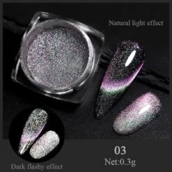 No Brand Silver Moon Cat Magnetic Nail Powder -Born Pretty Salon 57325 SXA 3