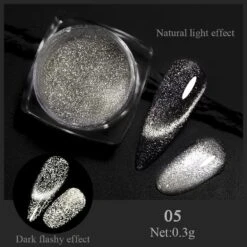 No Brand Silver Moon Cat Magnetic Nail Powder -Born Pretty Salon 57325 SXA 5