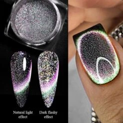 No Brand Silver Moon Cat Magnetic Nail Powder -Born Pretty Salon 57325 ZI 4