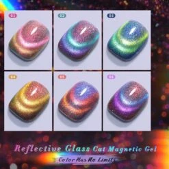 6 Colors Reflective Glass Cat Magnetic Gel Set 10ml With Stick -Born Pretty Salon 57332 Azi 4 e5b506a9 2905 49a8 8e40 084aaef2f0c0