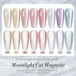 Moonlight Cat Magnetic Gel Polish Pure Love Series 10ml -Born Pretty Salon 57450 ZI A 2