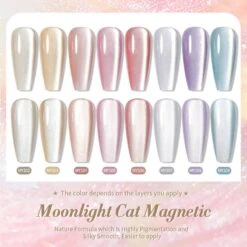 Moonlight Cat Magnetic Gel Polish MY103 Pure Love 10ml -Born Pretty Salon 57450 ZI B 2