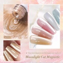 Moonlight Cat Magnetic Gel Polish MY109 Pure Love 10ml -Born Pretty Salon 57450 ZI B 3 1