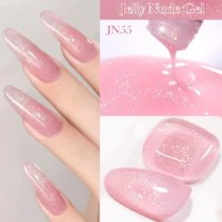 Glitter Nude Pink Jelly Nude Gel 10ml (JN51-JN74) -Born Pretty Salon 57851 AZI 1
