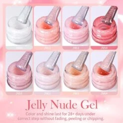Glitter Nude Pink Jelly Nude Gel 10ml (JN51-JN74) -Born Pretty Salon 57851 AZI 4