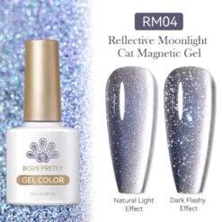 Grey Reflective Moonlight Cat Magnetic Gel Polish RM04 10ml