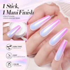 Multiple Styles Auroras Powder Chrome Nail Glitter Powder -Born Pretty Salon 58077 ZI 3