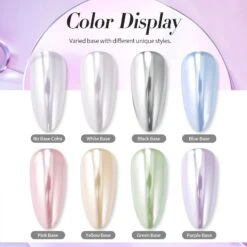 Silver Metallic Chrome Pearl Nail Powder -Born Pretty Salon 58078 ZI 1