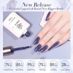 Blue Hema-Free Milky Jelly Gel Polish #11 15ml -Born Pretty Salon 58223 11 ZI 2 90797e0b 7b4b 4404 afc2 5ab53b8ec996