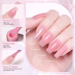 Pink Hema-Free Milky Jelly Gel Polish #04 15ml -Born Pretty Salon 58223 4 ZI 4 ac046189 1d4b 448d a602 405d7bc537ad