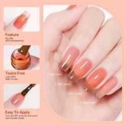 Orange Hema-Free Ice Jelly Gel Polish #04 15ml -Born Pretty Salon 58225 4 ZI 4