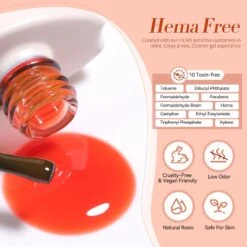 Orange Hema-Free Ice Jelly Gel Polish #04 15ml -Born Pretty Salon 58225 4 ZI 5