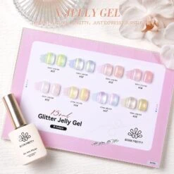 Nude Hema-Free Glitter Jelly Gel Polish #03 15ml -Born Pretty Salon 58226 3 ZI 6