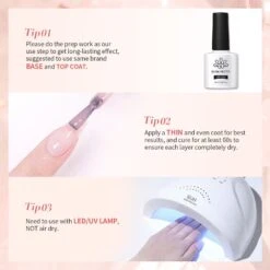 Pink Hema-Free Glitter Jelly Gel Polish #04 15ml -Born Pretty Salon 58226 4 ZI 7