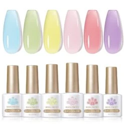 6 Colors Hey Candy Semi Jelly Gel Polish Set 7ml