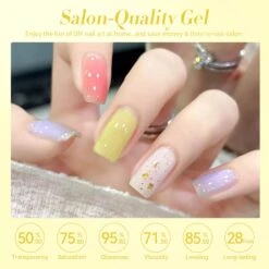 6 Colors Hey Candy Semi Jelly Gel Polish Set 7ml -Born Pretty Salon 58248 Z3