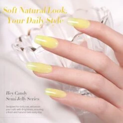 6 Colors Hey Candy Semi Jelly Gel Polish Set 7ml -Born Pretty Salon 58248 ZI 3
