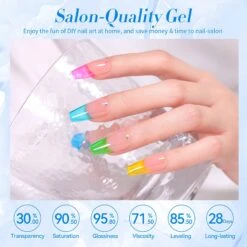 6 Colors Ice Jelly Gel Polish Set Summer Soda 7ml -Born Pretty Salon 58250b