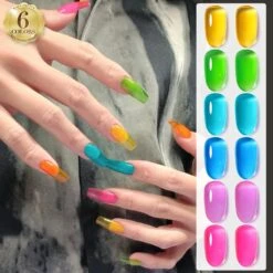 6 Colors Ice Jelly Gel Polish Set Summer Soda 7ml -Born Pretty Salon 58250w