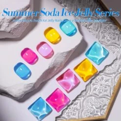 6 Colors Ice Jelly Gel Polish Set Summer Soda 7ml -Born Pretty Salon 58250z