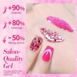 Rose Red Cat Magnetic Gel Polish 15ml -Born Pretty Salon 58264 ZI 4