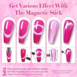 Rose Red Cat Magnetic Gel Polish 15ml -Born Pretty Salon 58264 ZI 6