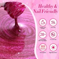 Rose Red Cat Magnetic Gel Polish 15ml -Born Pretty Salon 58264 ZI 7